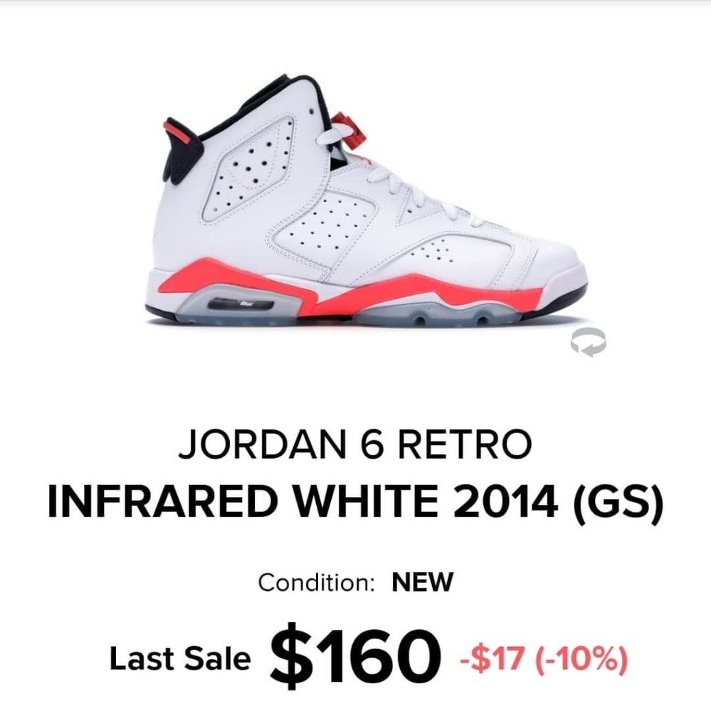 Jordan 6 Retro Infared White - Picture 6 of 6